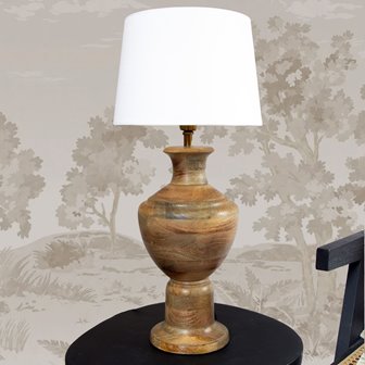 Drewniana lampa stołowa Alma brązowa (podstawa)